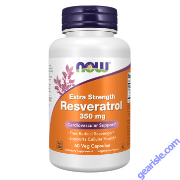 NOW Foods Resveratrol Extra Strength 350mg 60 Veg Capsules