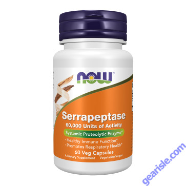 NOW Foods Serrapeptase 60 Veg Capsules