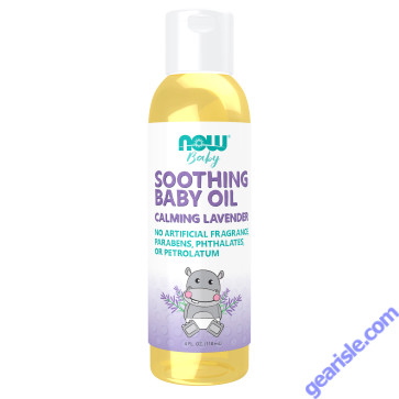 NOW Foods Soothing Baby Oil Calming Lavender 4 fl oz