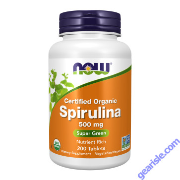 NOW Foods Spirulina 500mg Organic 200 Tablets