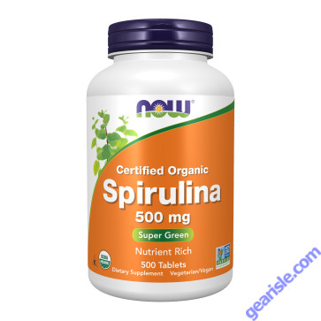 NOW Foods Spirulina 500mg Organic 500 Tablets