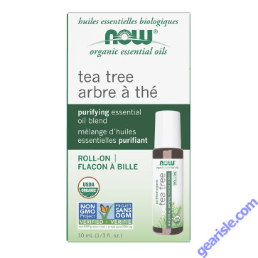 NOW Foods Tea Tree Essential Oil Blend Organic Roll-On 10mL