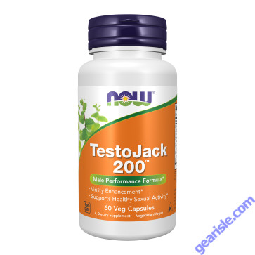 NOW Foods TestoJack 200 Extra Strength 60 Veg Capsules