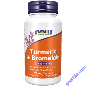 NOW Foods Turmeric & Bromelain 90 Veg Capsules