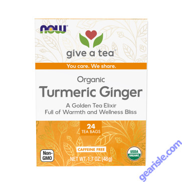 NOW Foods Turmeric Ginger Tea Organic 24 Tea Bags
