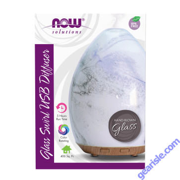 NOW Foods Ultrasonic Glass Swirl USB Oil Diffuser