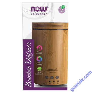 NOW Foods Ultrasonic Real Bamboo Essential Oil Diffuser