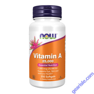 NOW Foods Vitamin A 25000 250 Softgels