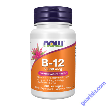 NOW Foods Vitamin B-12 Cobalamin 2000mcg 100 Lozenges