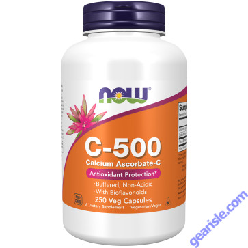 NOW Foods Vitamin C-500 Calcium Ascorbate-C 250 Veg Capsules