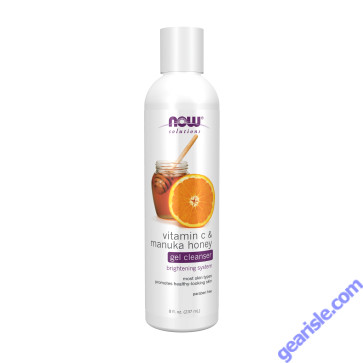 NOW Foods Vitamin C & Manuka Honey Gel Cleanser 8 fl oz