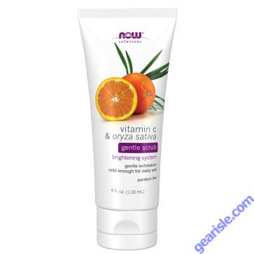NOW Foods Vitamin C & Oryza Sativa Gentle Scrub 4 fl oz