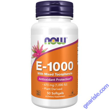 NOW Foods Vitamin E-1000 Mixed Tocopherols 50 Softgels