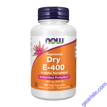 NOW Foods Vitamin E-400 Vegetarian Dry 100 Veg Capsules