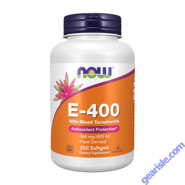 NOW Foods Vitamin E-400 With Mixed Tocopherols 250 Softgels