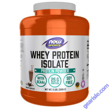 NOW Foods Whey Protein Isolate Creamy Chocolate Powder 5 lbs.