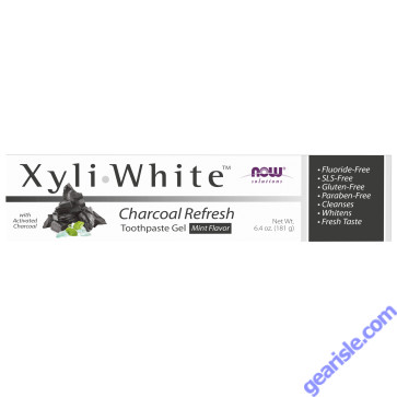 NOW Foods XyliWhite Charcoal Refresh Toothpaste Gel 6.4 oz.
