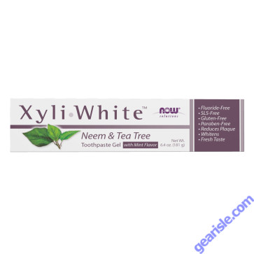 NOW Foods Xyliwhite Neem & Tea Tree Toothpaste Gel 6.4 oz.