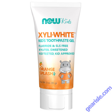 NOW Foods XyliWhite Orange Splash Toothpaste Gel for Kids 3 oz.
