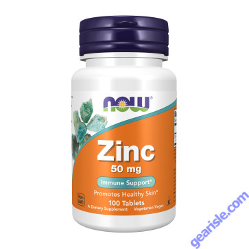 NOW Foods Zinc 50mg 100 Tablets
