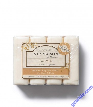 A La Maison Moisturizing Oat Milk Natural Hand Bar Soap 4 Ct 3.5 Oz