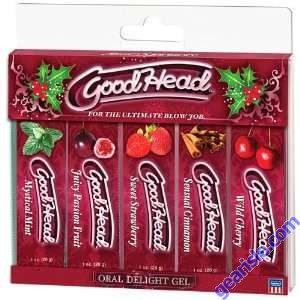 Good Head Oral Deliight Gel with 5 Different Flavors 5 Tubes 1 oz Each