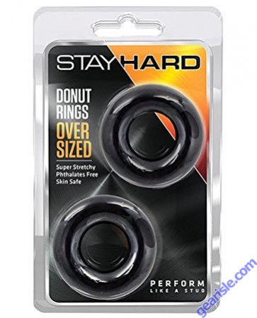 Blush Novelties Stay Hard Donut Rings Oversize Black