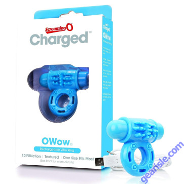 Charged Owow Vibe Ring Blue ScreamingO