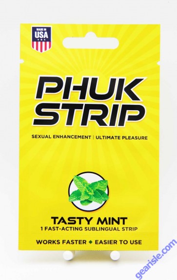 Phuk Strip Tasty Mint front view male enhancement strip made in USA