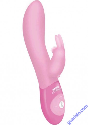 The Pink Ribbon Rabbit Silicone Rechargeable Dual Vibe Pink The Pink Ribbon Rabbit Silicone Rechargeable Dual Vibe Pink