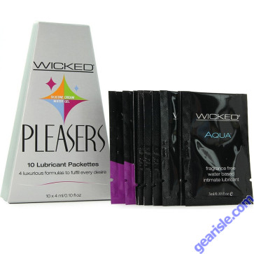 Wicked Pleasers 10 Lubricant Packettes .10 fl. oz Each