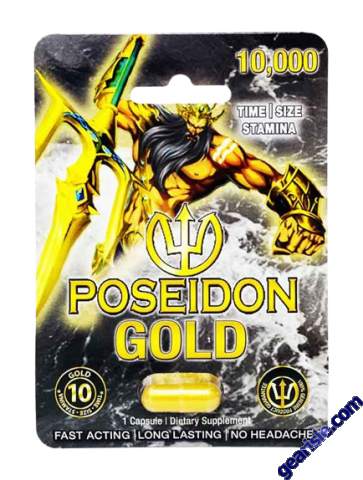 Poseidon 10000 Male Enhancement Supplement Gold Pills