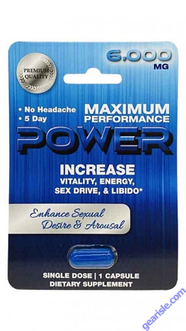 Power 6000mg Maximum Performance Male Enhancement Blue Pill