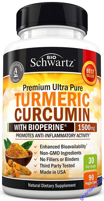 Turmeric Curcumin Bioperine 1500mg Premium Pain Relief Joint Support