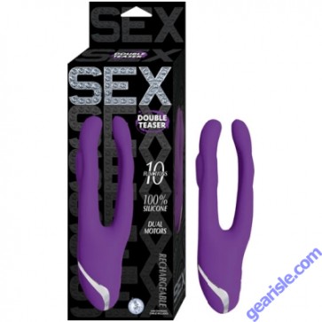 Double Teaser Silicone Dual Motors Purple Sex