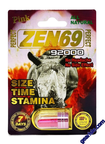 All Natural Perfect Zen69 92000 Male Enhancement Pink Pill