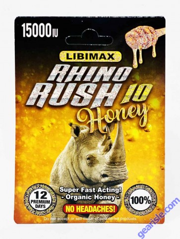  Rhino Rush 10 Honey Sachet 15000iu Male Enhancement