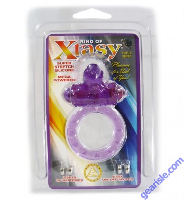 Ring of Xtasy Super Stretch Silicone Mega Powered Purple Turtle Series Toy 