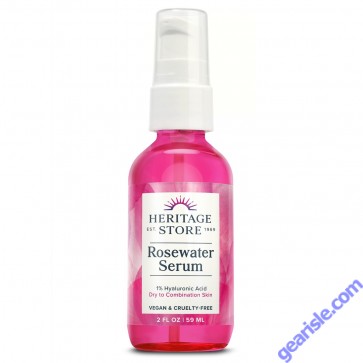 Rosewater Serum Hyaluronic Acid Hypoallergenic 2 Oz Heritage Store