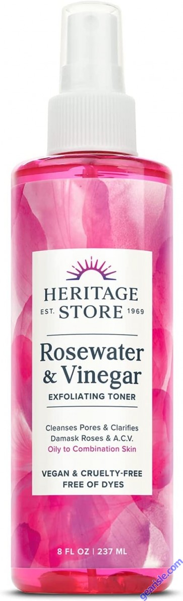 Rosewater Vinegar Exfoliating Toner Hypoallergenic 8 Oz Heritage Store