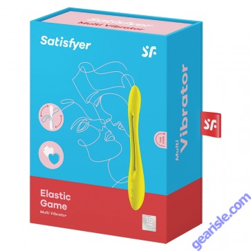 Satisfyer Elastic Game Silicone Multi Vibrator Yellow Rechargeable box