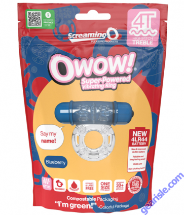 Screaming O 4T OWow Vibrating Blueberry Bullet Cock Ring 