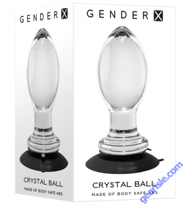 Evolved Gender X Crystal Ball Anal Plug Wide Base Suction Cup