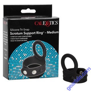 Silicone Tri-Snap Scrotum Support Ring - Medium Silicone Tri-Snap Scrotum Support Ring - Medium