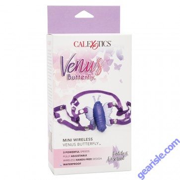 Venus Butterfly Mini Wireless Vibrator Purple Waterproof CalExotics box