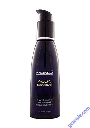 Wicked Aqua Sensitive Hypoallergenic Water Based Intimate Lubricant 4 oz