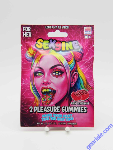 Sex9ine For Her Pink Lemonade Pleasure Gummies 2 Count front package