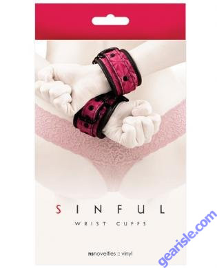 Sinful Red Wrist Cuffs by NS Novelties