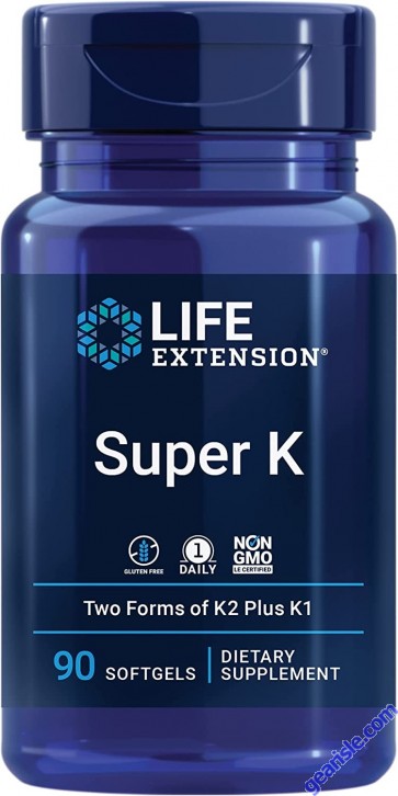 Life Extension Super K 90 Softgels Bone Heart Arterial Health bottle