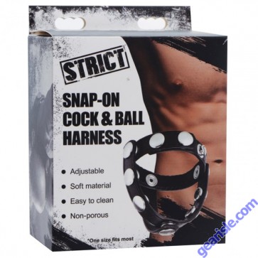 Strict Snap On Cock And Ball Harness